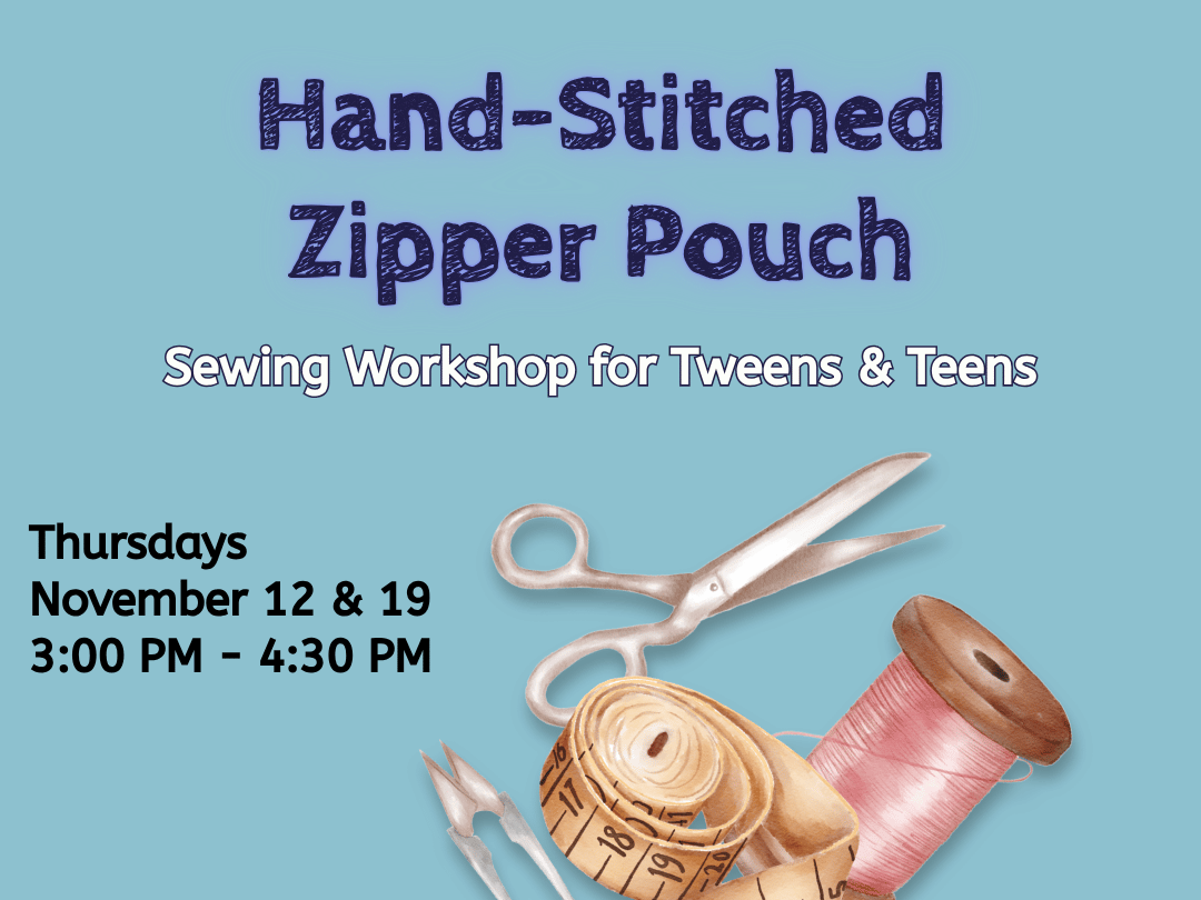 Hand stitched zipper pouch workshop
